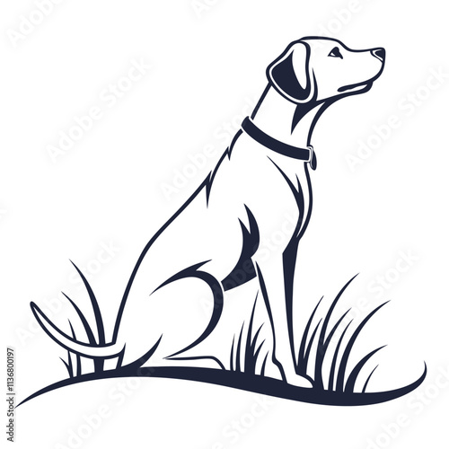 Standing Dog Silhouette Art