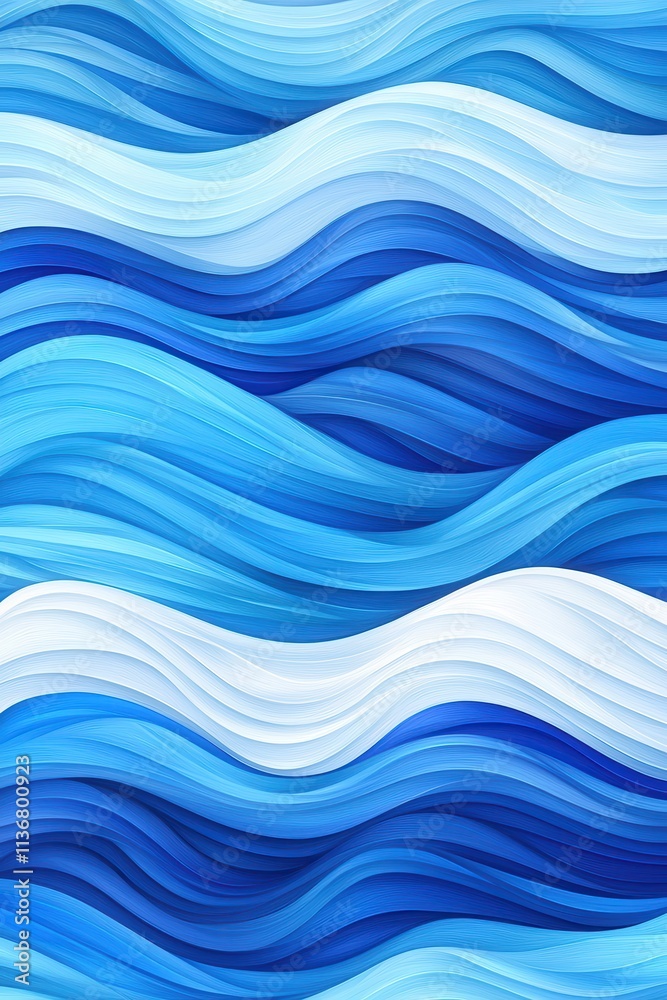 Gradient waves in shades of blue create a soothing and calming abstract design. Gradient waves in shades of blue create a soothing and calming abstract design.