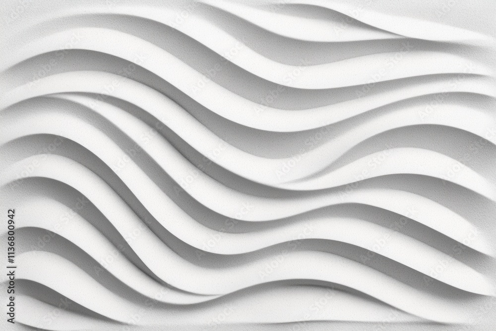Obraz premium A beautiful abstract design featuring flowing waves in white, creating a sense of calm and elegance.