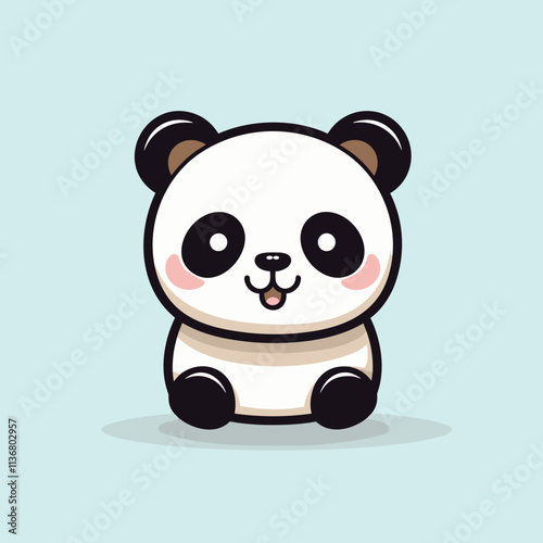 Panda - cute children's book illustration	