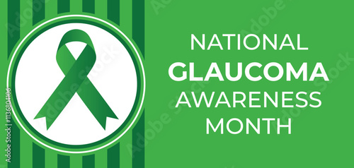 January is Glaucoma Awareness Month. Eye health and vision care concept for banner design. Vector illustration.