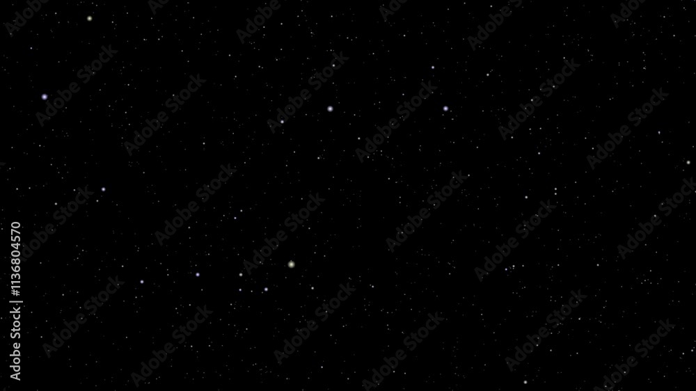 plan fixe arrière plan pour usage graphique, pour montage vidéo, animation avec des étoiles venant vers la camera,