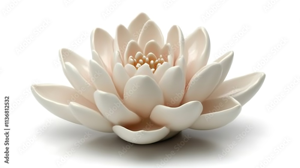 Fototapeta premium Elegant Porcelain Lotus Flower Decorative Ornament