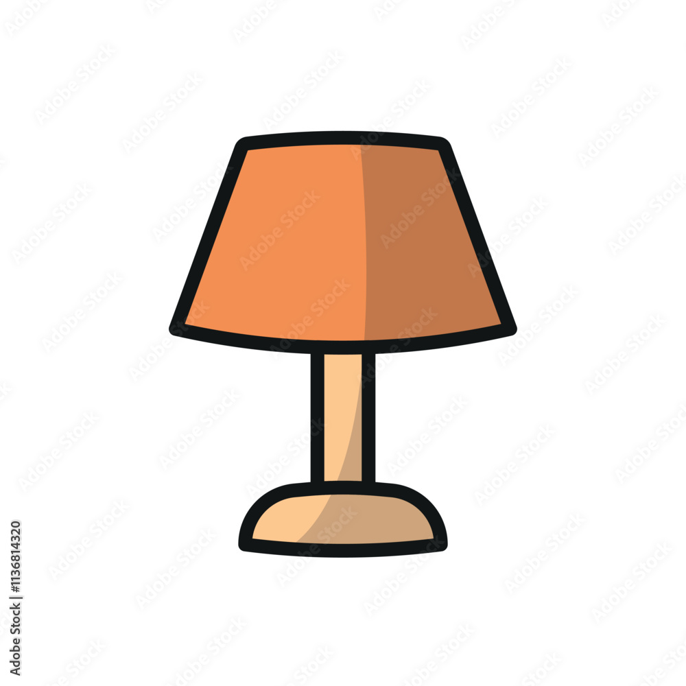 Night Lamp Icon is a sleek and cozy design perfect for home decor brands, lighting stores, and interior design apps