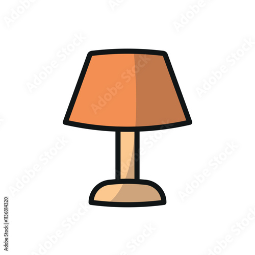 Night Lamp Icon is a sleek and cozy design perfect for home decor brands, lighting stores, and interior design apps