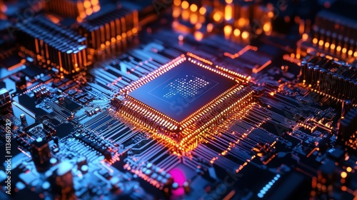 Illuminated Computer Chip and Circuit Board Technology