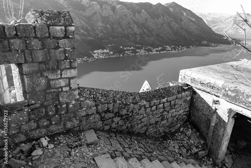 The fortifications of Kotor are an integrated historical fortification system in Kotor, Montenegro photo