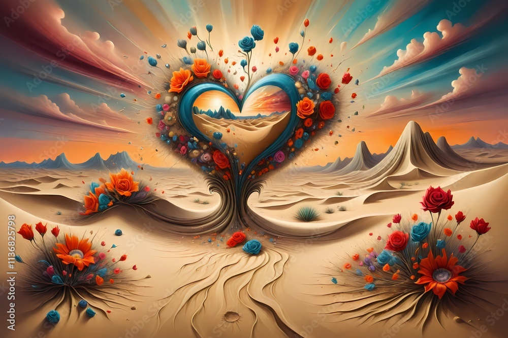 Fototapeta premium background with flowers and birds