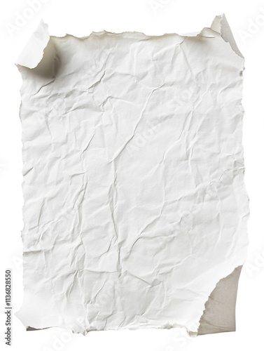 A sheet of paper, isolated on a transparent background, highlighting its simplicity and clarity, perfect for office, stationery, or minimalistic-themed designs.