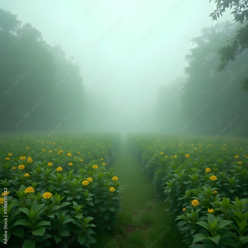 Obraz premium Enveloped in an Enigmatic Garden of Lush Scents