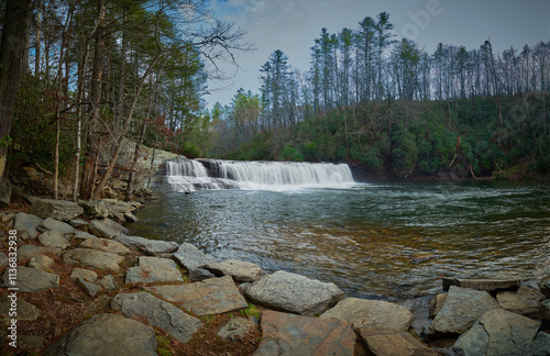 Hooker Falls in the Dupont State Forest near Brevard, North Carolina. photo