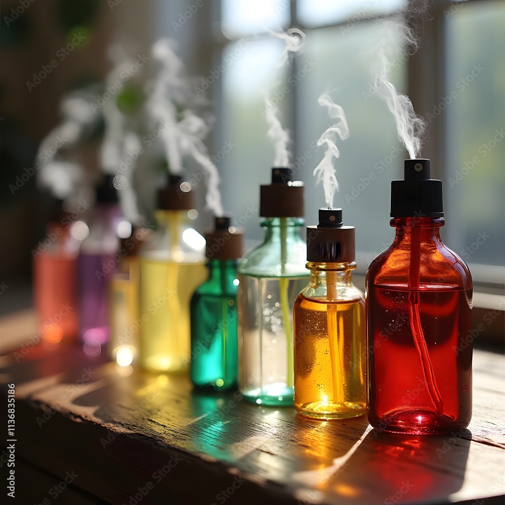 Scented Symphony: Fragrant Glass Bottles without Labels Scented Symphony: Fragrant Glass Bottles without Labels