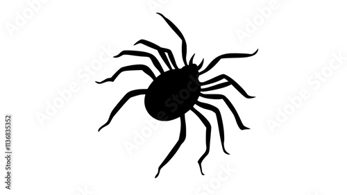 A tick extending its legs while searching for a new host, Animal Illustration