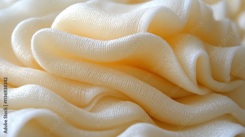 Creamy textured swirls of pale yellow substance Creamy textured swirls of pale yellow substance