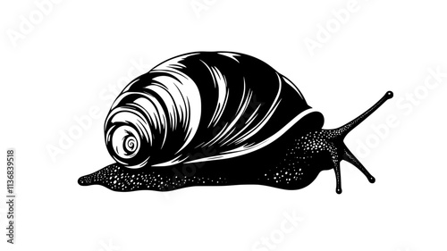 Fluke-infested freshwater snail, acting as the parasite’s intermediate host, Animal Vector Graphic