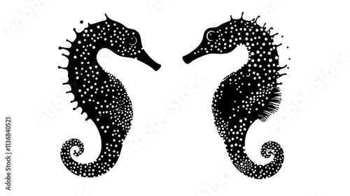 Seahorse dried and used in traditional medicine, Animal Digital Art