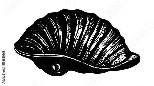Semislug with vestigial shell partially visible under the mantle, Animal Digital Art