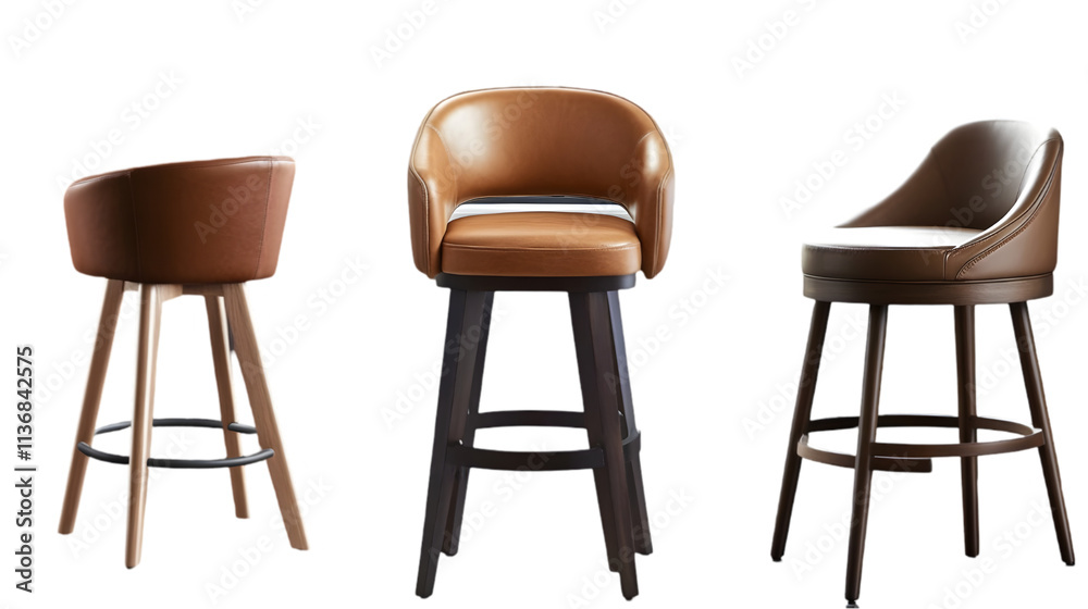 Modern Leather Bar Stools Stylish Pub Furniture Home Decor Interior Design Modern Leather Bar Stools Stylish Pub Furniture Home Decor Interior Design