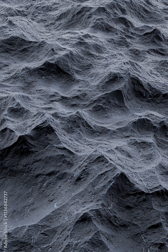 Obraz premium Dark ocean waves create a dramatic and textured seascape, evoking a sense of mystery and depth.