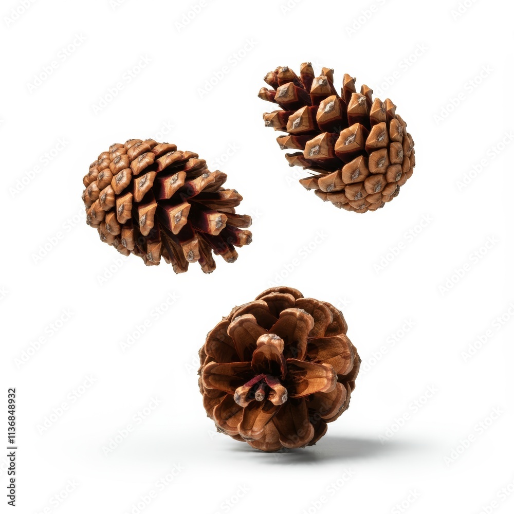 Cedar pine cone isolated on a white background.
Cedar pine cone isolated on a white background.