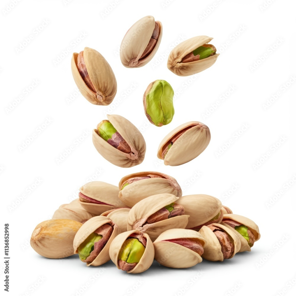 Pistachio isolated on a white background.
Pistachio isolated on a white background.