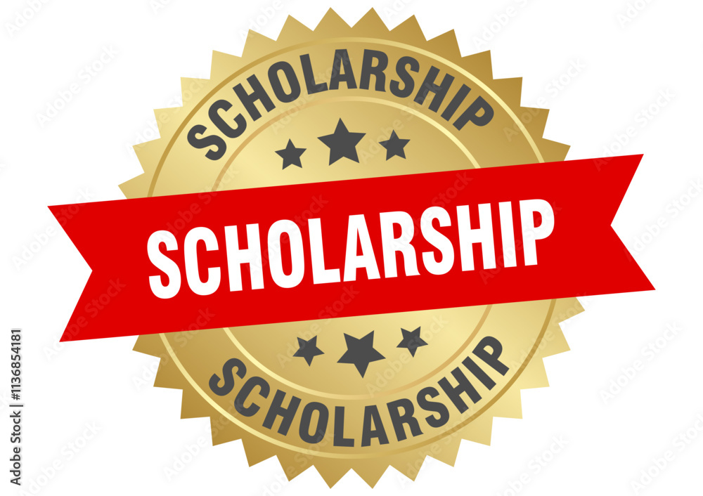 SCHOLARSHIP GOLDEN LABEL, SIGN SCHOLARSHIP GOLDEN LABEL, SIGN