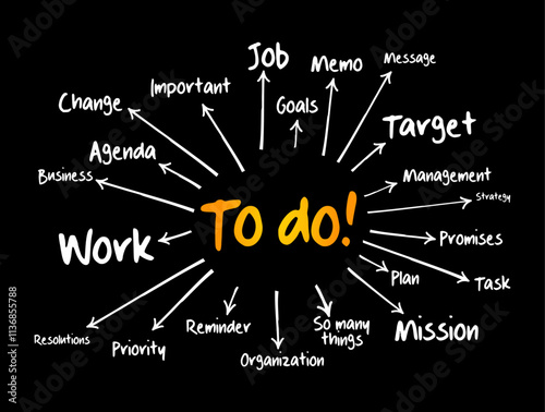 To Do mind map, business concept for presentations and reports