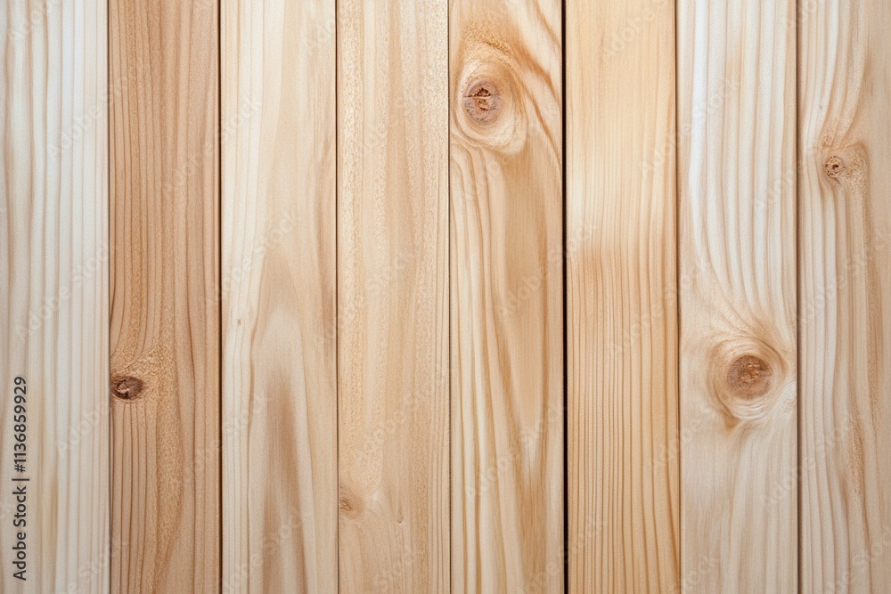 Close-up of light-colored wooden planks featuring natural knots and grains, creating a warm and inviting texture. Close-up of light-colored wooden planks featuring natural knots and grains, creating a warm and inviting texture.