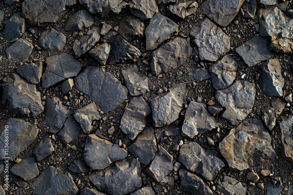 Grey asphalt rock ground debris. Detailed photo textured background Grey asphalt rock ground debris. Detailed photo textured background