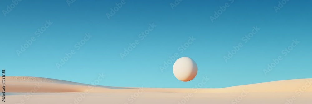 Floating Egg in Serene Desert Landscape - An egg floats gracefully above soft sand dunes under a clear blue sky, symbolizing tranquility, uniqueness, and potential. Floating Egg in Serene Desert Landscape - An egg floats gracefully above soft sand dunes under a clear blue sky, symbolizing tranquility, uniqueness, and potential.