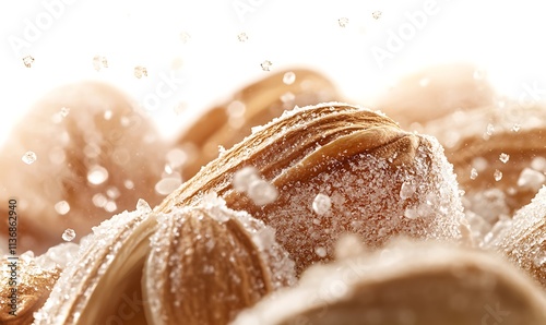 Sugar Coated Brown Pastries Close Up Shot