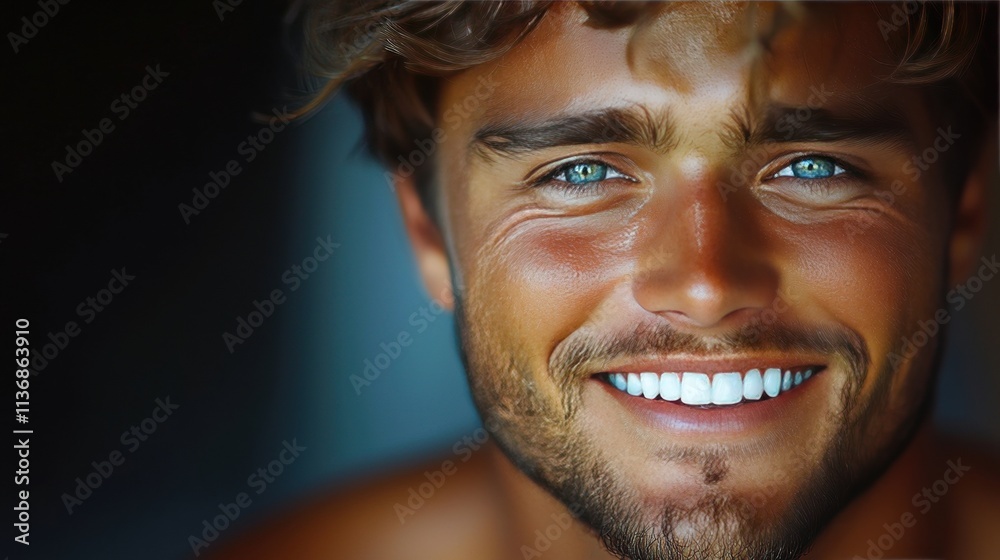 Portrait of a man with a smile. Portrait of a man with a smile.