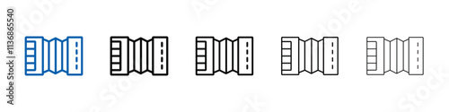 accordion icon Outline vector logo for web ui