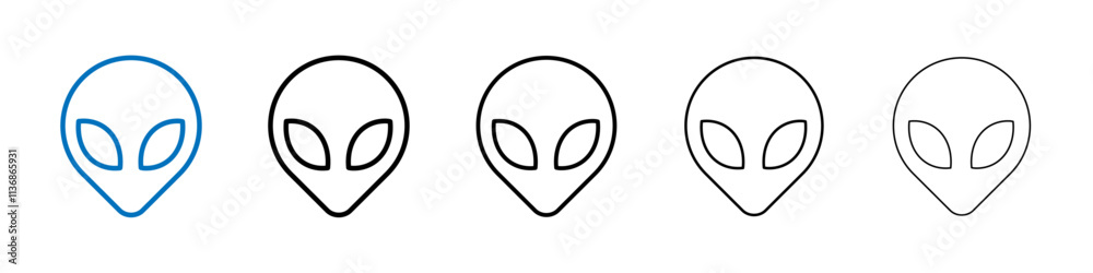 Alien icon Outline vector logo for web ui Alien icon Outline vector logo for web ui