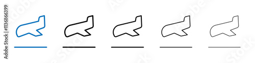 Arrival icon Outline vector logo for web ui