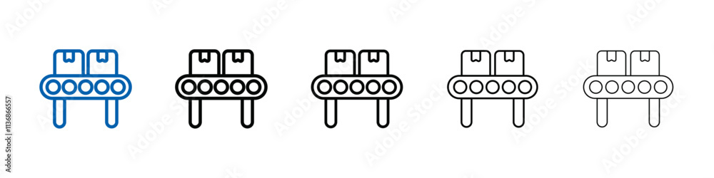 Assembly line icon Outline vector logo for web ui Assembly line icon Outline vector logo for web ui