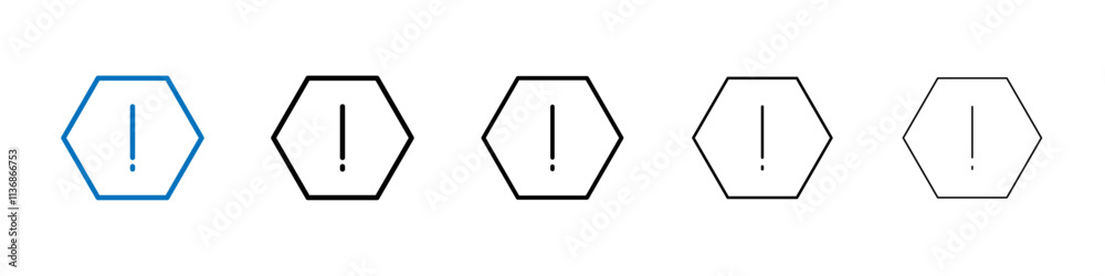 Attention icon Outline vector logo for web ui Attention icon Outline vector logo for web ui