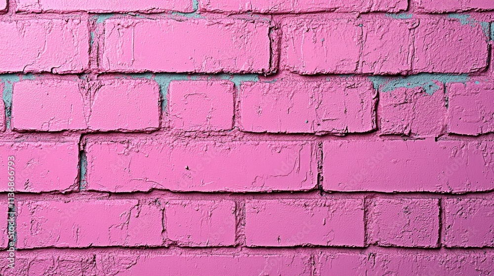 Vibrant pink bricks create a lively backdrop, adding a pop of color to the urban landscape Vibrant pink bricks create a lively backdrop, adding a pop of color to the urban landscape