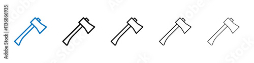 Axe icon Outline vector logo for web ui