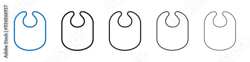 Baby bib icon Outline vector logo for web ui