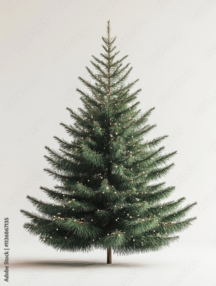 Fototapeta premium green christmas tree isolated