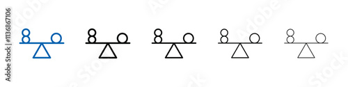 balancing icon Outline vector logo for web ui