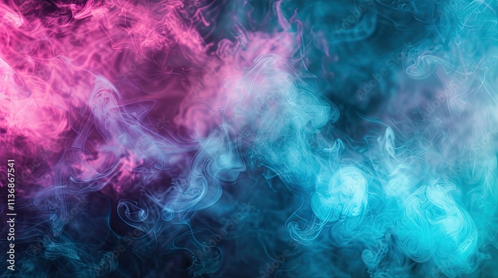 A vibrant swirl of pink and blue smoke, creating an abstract and dynamic visual effect. A vibrant swirl of pink and blue smoke, creating an abstract and dynamic visual effect.