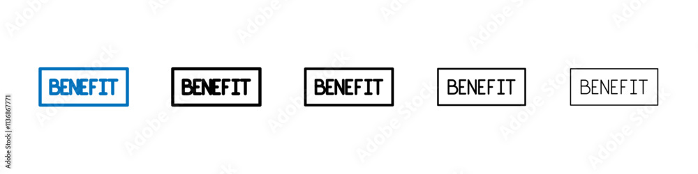 Benefits icon Outline vector logo for web ui Benefits icon Outline vector logo for web ui