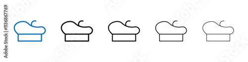 Beret icon Outline vector logo for web ui