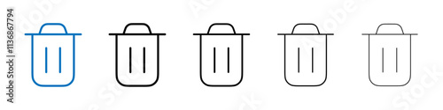 Bin icon Outline vector logo for web ui