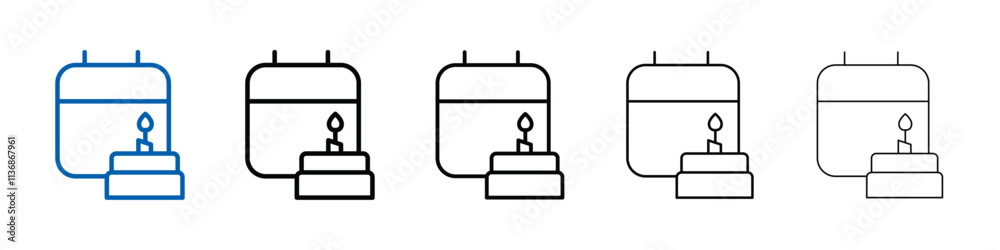 Birthday icon Outline vector logo for web ui Birthday icon Outline vector logo for web ui