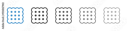 Biscuit icon Outline vector logo for web ui