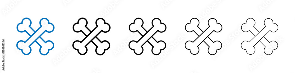 Bones icon Outline vector logo for web ui Bones icon Outline vector logo for web ui