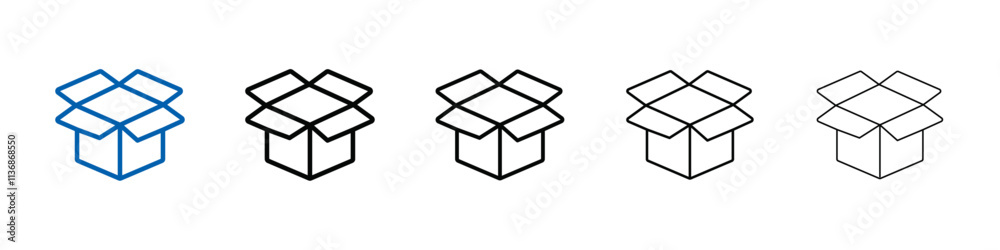 Box icon Outline vector logo for web ui Box icon Outline vector logo for web ui